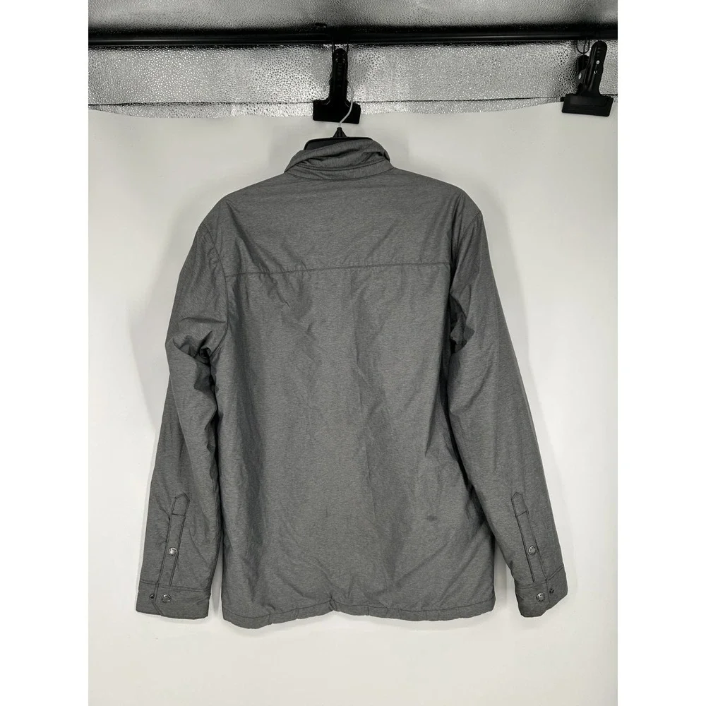 The North Face‎ Lefferts Shacket Mens Small Gray Insulated Soft Shell Snap Front